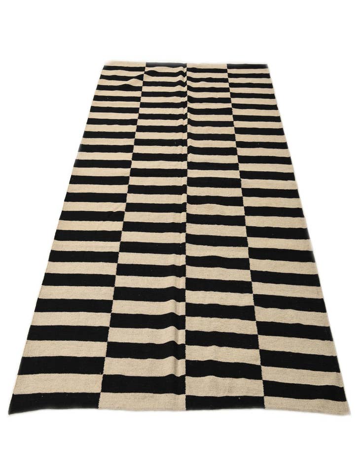 Detail image of  5' 10 x 7' 9  Hand Woven Kilim Modern Wool Rug