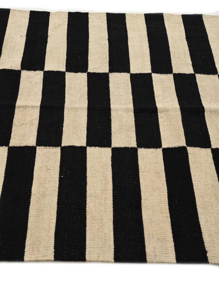 Detail image of  3' 5 x 4' 7  Hand Woven Kilim Modern Wool Rug