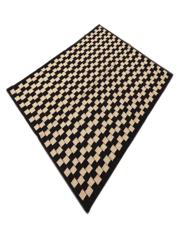 Detail image of  5' 9 x 7' 5  Hand Woven Kilim Modern Wool Rug