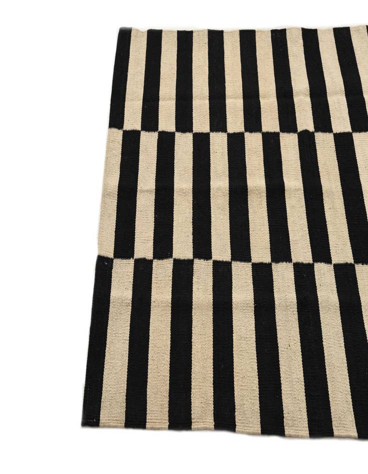 Detail image of  3' 4 x 4' 10  Hand Woven Kilim Modern Wool Rug