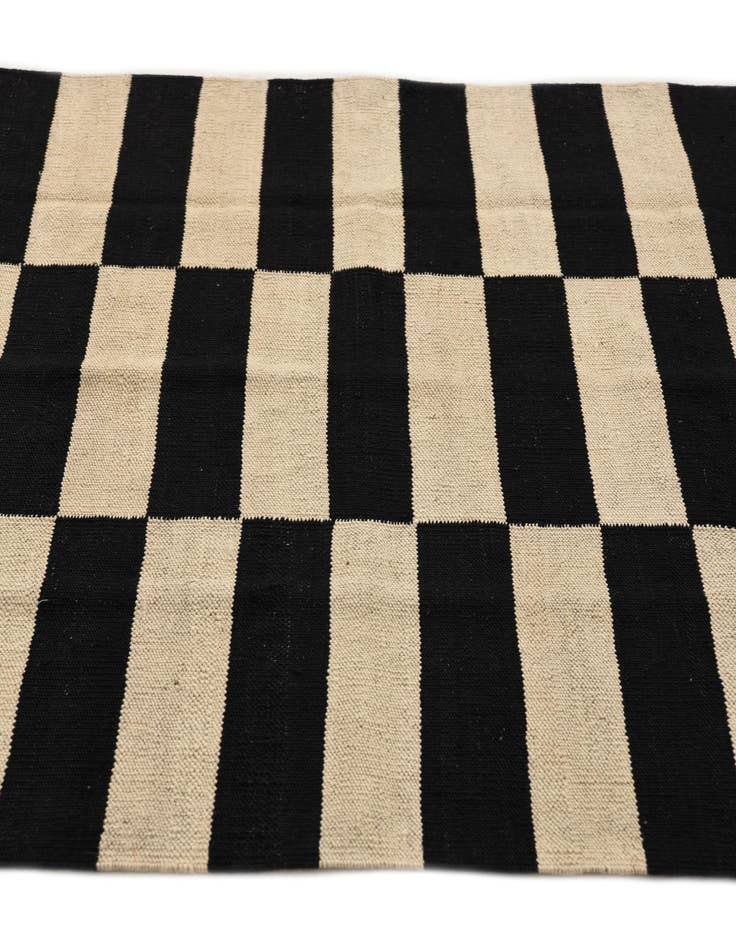 Detail image of  3' 4 x 4' 10  Hand Woven Kilim Modern Wool Rug