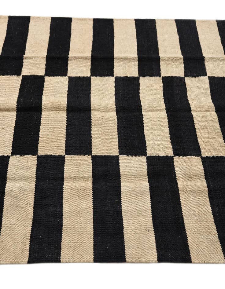 Detail image of  3' 3 x 4' 11  Hand Woven Kilim Modern Wool Rug