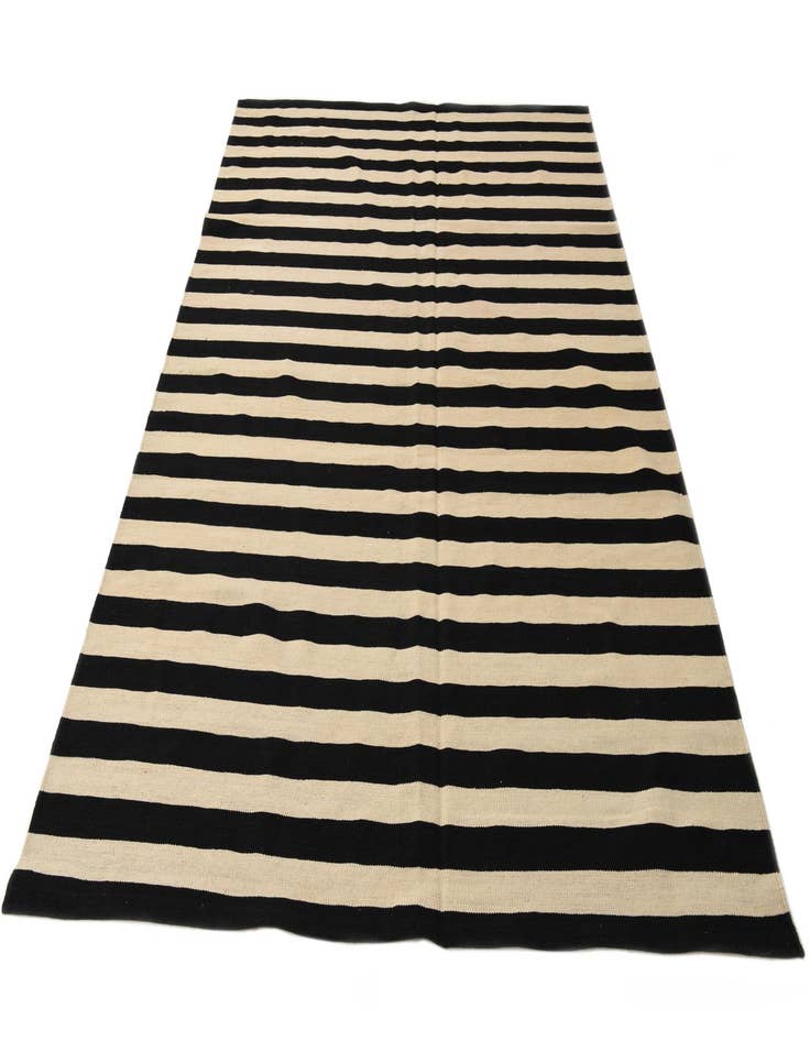 Detail image of  6' 8 x 9' 9  Hand Woven Kilim Modern Wool Rug