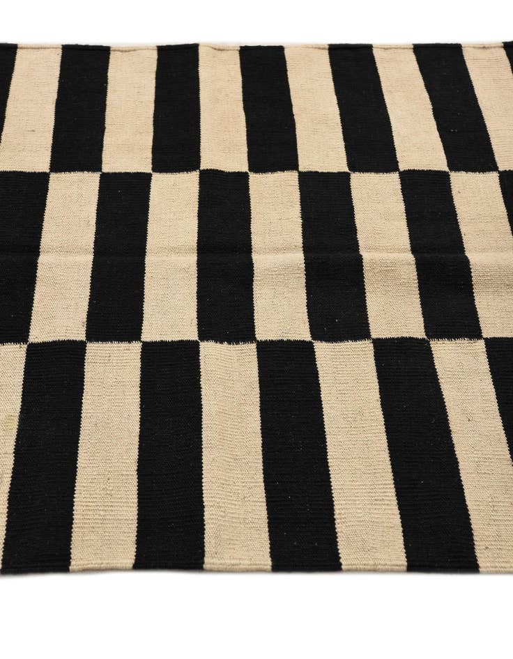 Detail image of  3' 4 x 4' 10  Hand Woven Kilim Modern Wool Rug