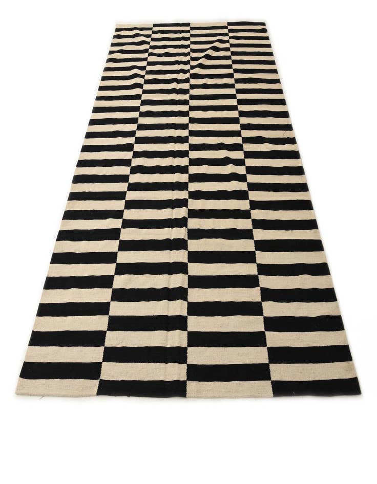 Detail image of  6' 7 x 9' 9  Hand Woven Kilim Modern Wool Rug