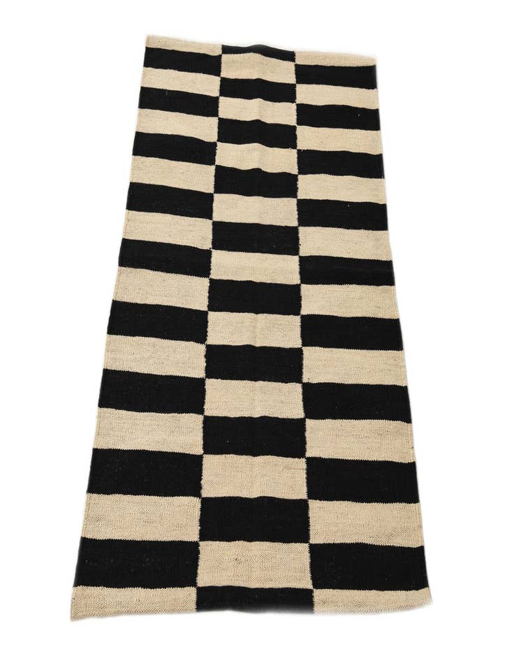 Detail image of  2' 8 x 3' 10  Hand Woven Kilim Modern Wool Rug