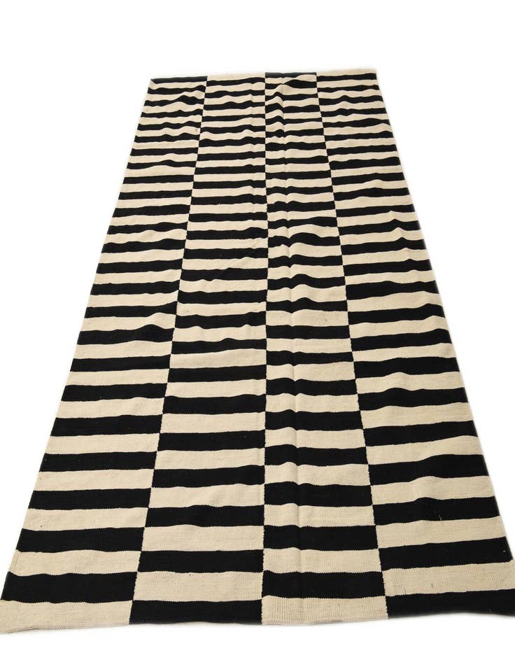 Detail image of  6' 4 x 9' 10  Hand Woven Kilim Modern Wool Rug