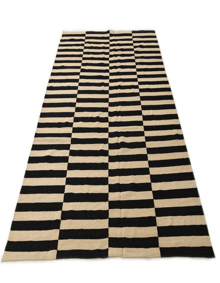 Detail image of  6' 6 x 9' 8  Hand Woven Kilim Modern Wool Rug