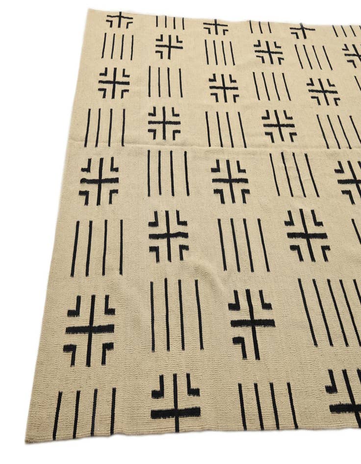 Detail image of  7' 11 x 9' 3  Hand Woven Kilim Modern Wool Rug