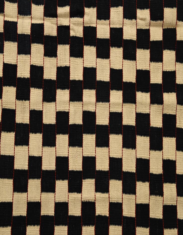 Detail image of  4' 9 x 6' 2  Hand Woven Kilim Modern Wool Rug