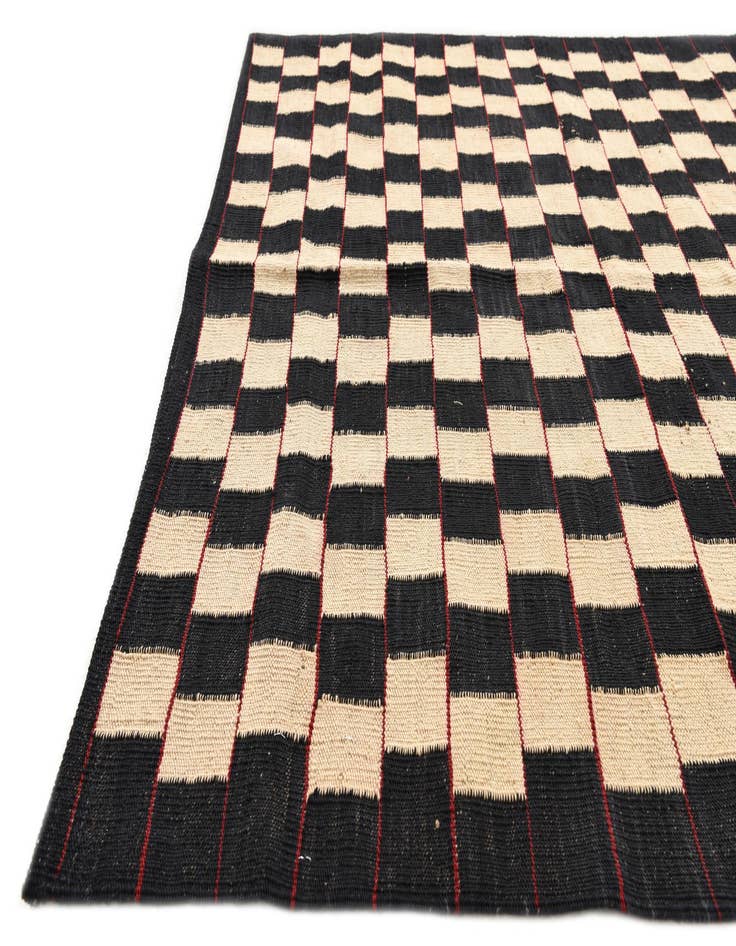 Detail image of  4' 3 x 5' 10  Hand Woven Kilim Modern Wool Rug