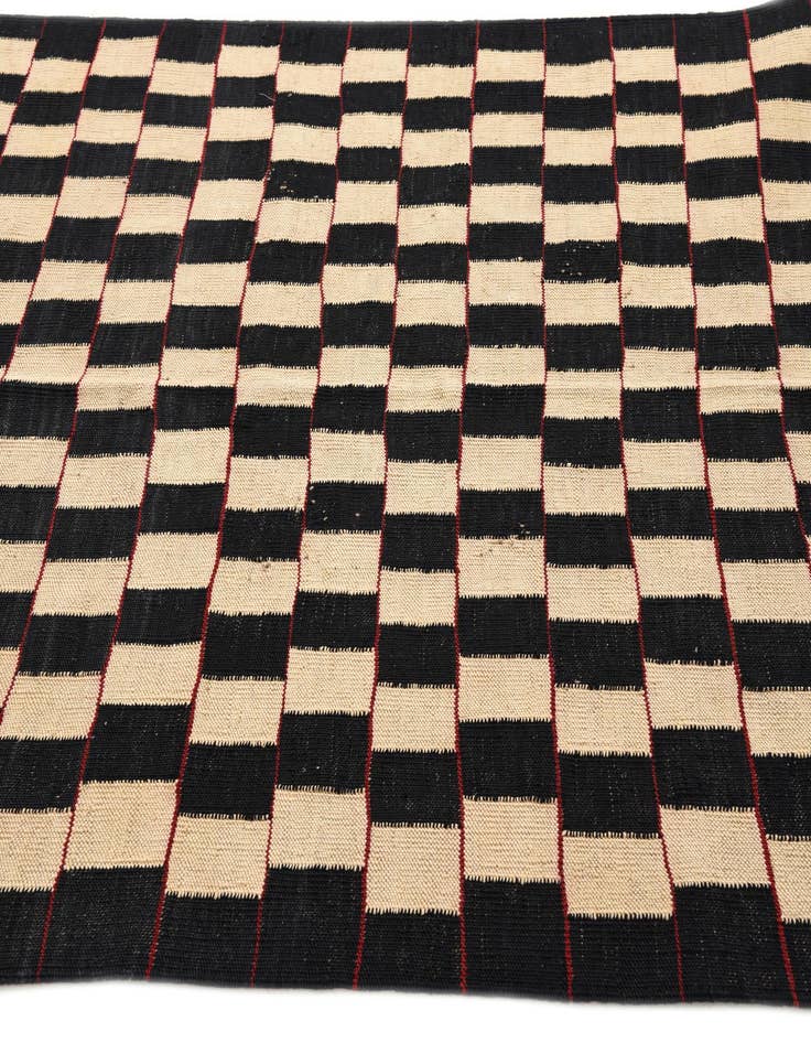 Detail image of  4' 3 x 5' 10  Hand Woven Kilim Modern Wool Rug