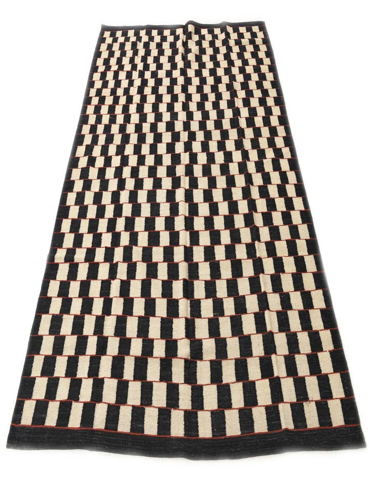 Detail image of  5' 8 x 7' 7  Hand Woven Kilim Modern Wool Rug