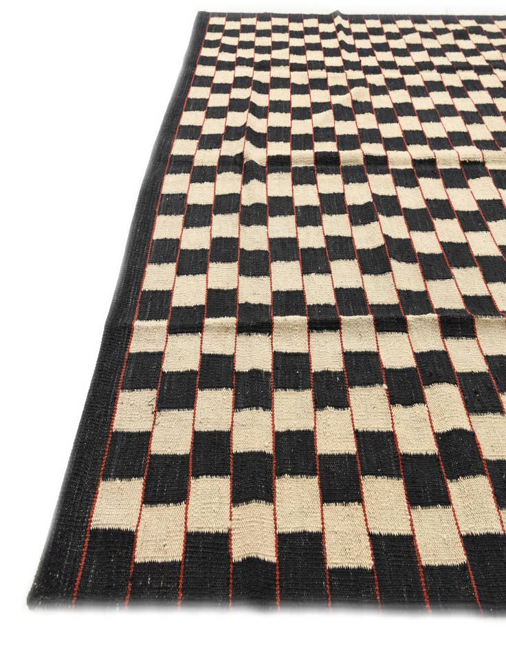 Detail image of  5' 8 x 7' 7  Hand Woven Kilim Modern Wool Rug