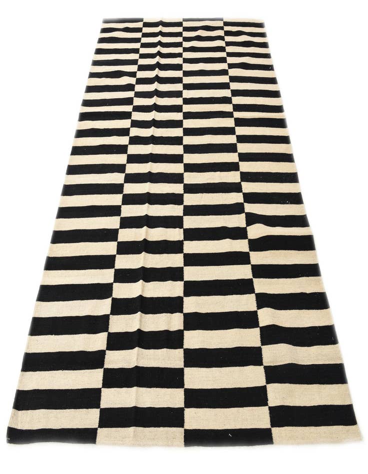 Detail image of  5' 8 x 8'  Hand Woven Kilim Modern Wool Rug