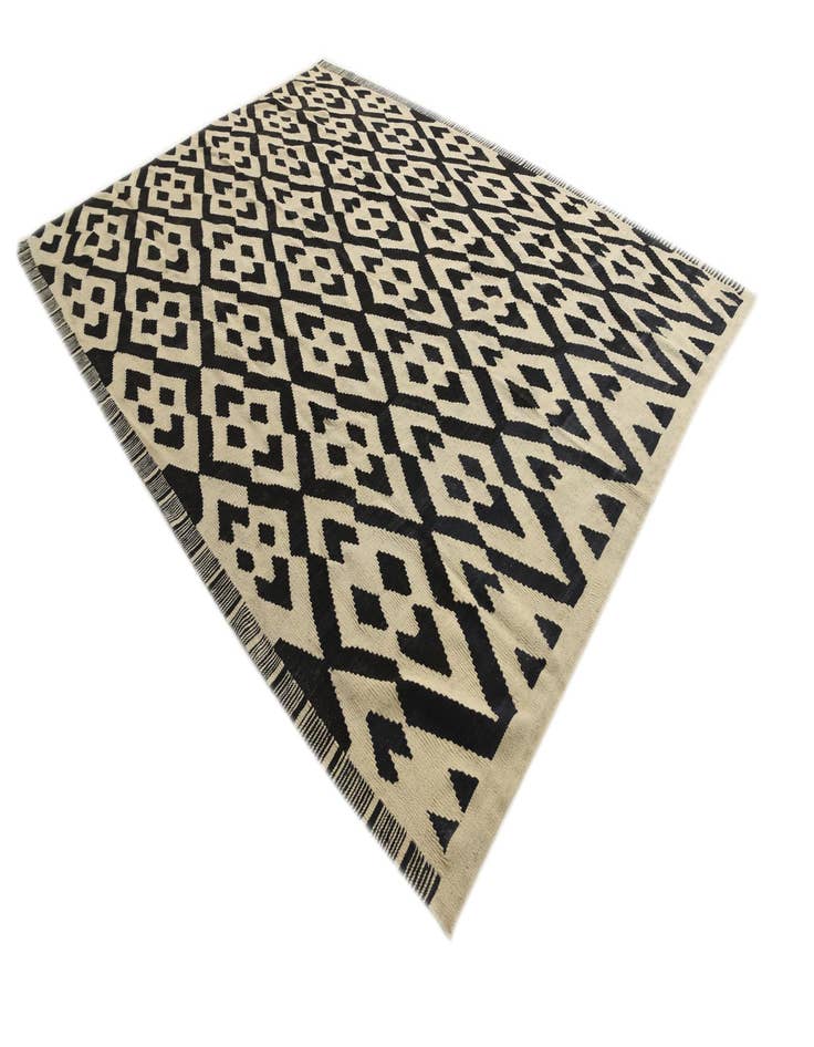 Detail image of  7' x 9' 5  Hand Woven Kilim Modern Wool Rug