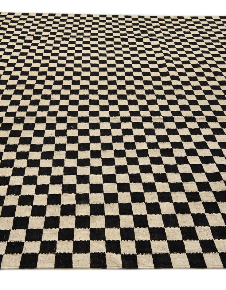 Detail image of  8' 6 x 11' 6  Hand Woven Kilim Modern Wool Rug