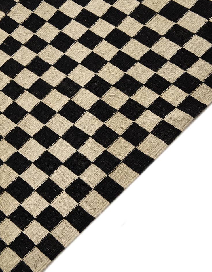 Detail image of  8' 6 x 11' 6  Hand Woven Kilim Modern Wool Rug