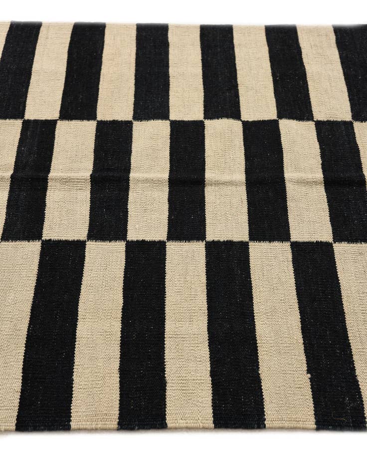 Detail image of  3' 5 x 5'  Hand Woven Kilim Modern Wool Rug