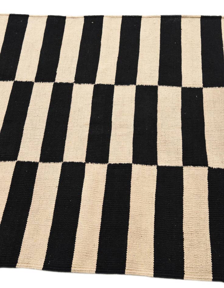 Detail image of  3' 4 x 4' 9  Hand Woven Kilim Modern Wool Rug