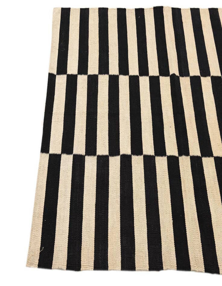 Detail image of  3' 4 x 4' 10  Hand Woven Kilim Modern Wool Rug