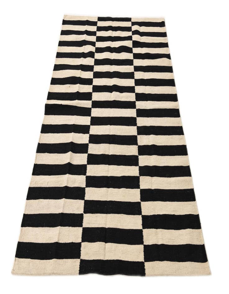 Detail image of  4' x 5' 11  Hand Woven Kilim Modern Wool Rug