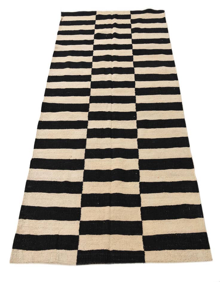 Detail image of  4' 3 x 5' 10  Hand Woven Kilim Modern Wool Rug