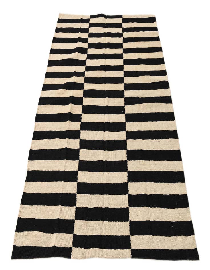 Detail image of  4' 2 x 5' 9  Hand Woven Kilim Modern Wool Rug