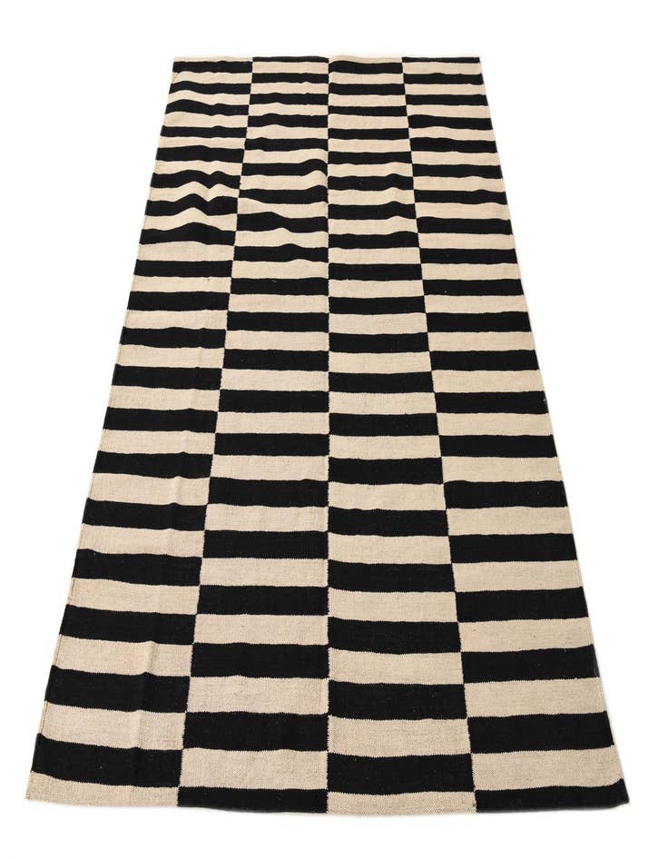 Detail image of  5' x 6' 4  Hand Woven Kilim Modern Wool Rug