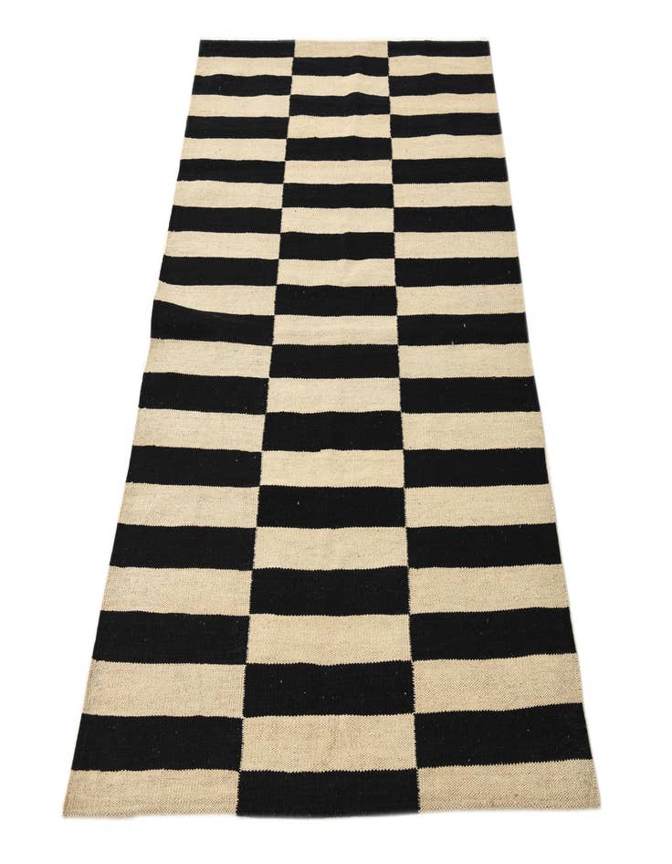 Detail image of  3' 3 x 4' 11  Hand Woven Kilim Modern Wool Rug