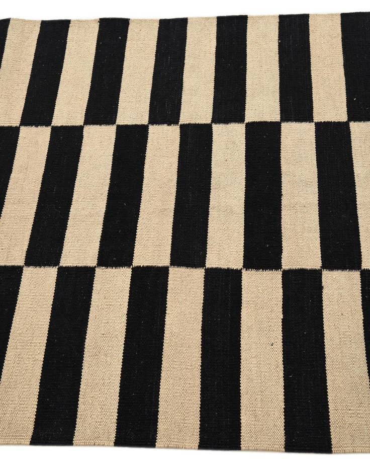 Detail image of  3' 4 x 4' 10  Hand Woven Kilim Modern Wool Rug