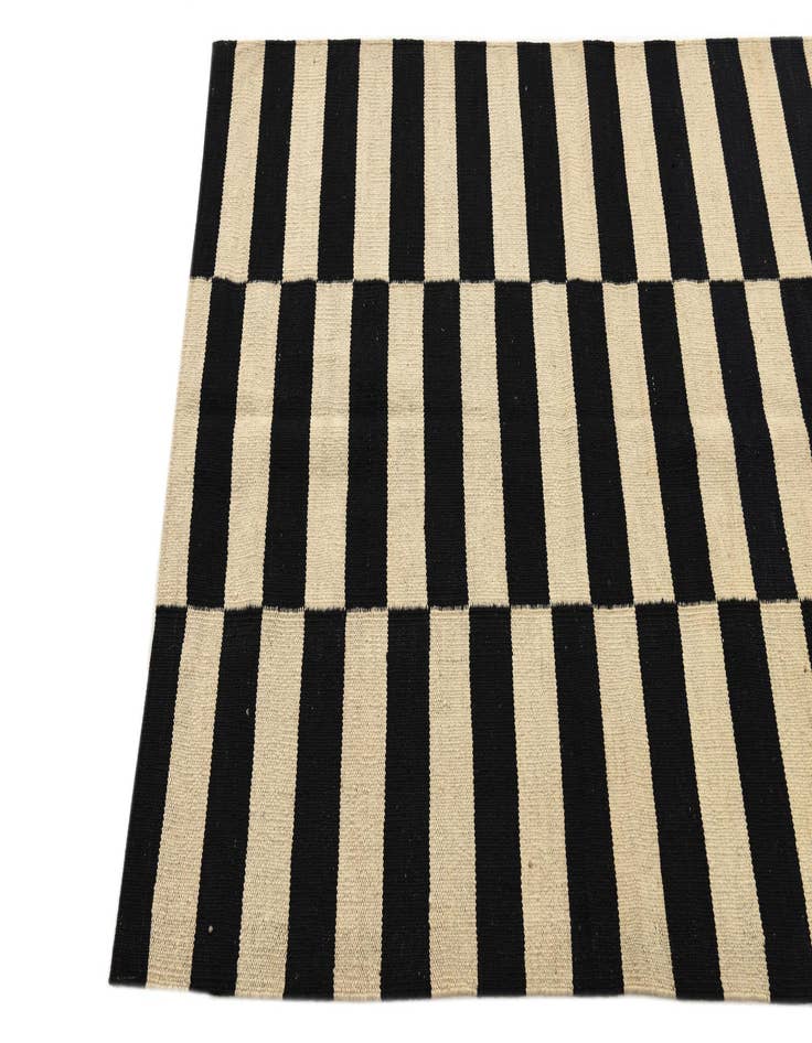 Detail image of  3' 4 x 4' 11  Hand Woven Kilim Modern Wool Rug