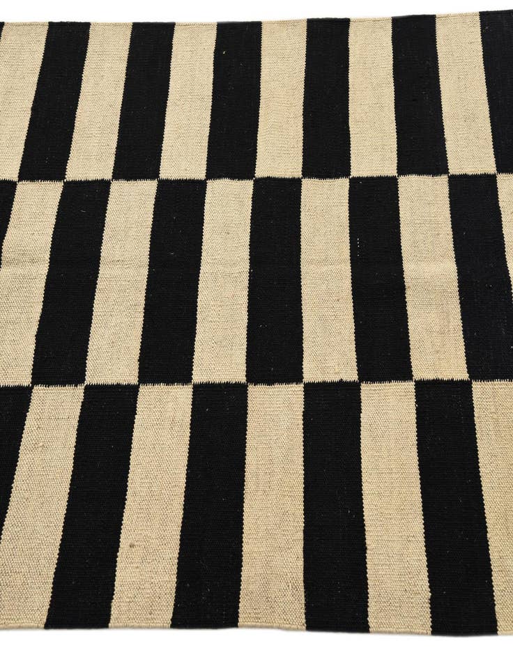 Detail image of  3' 4 x 4' 11  Hand Woven Kilim Modern Wool Rug