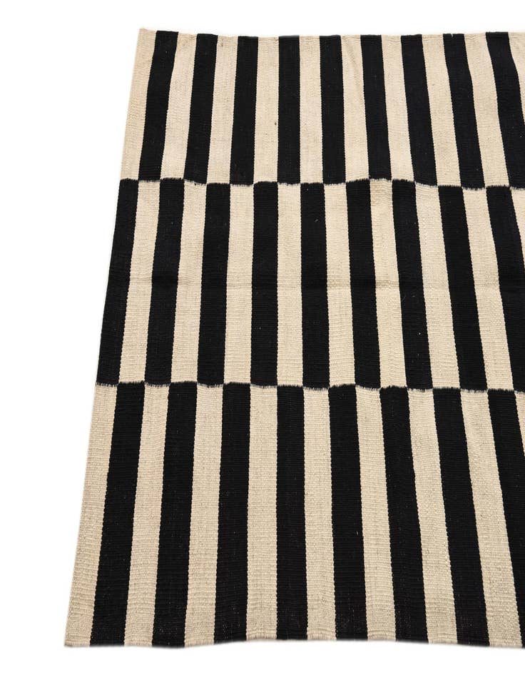 Detail image of  3' 2 x 4' 9  Hand Woven Kilim Modern Wool Rug