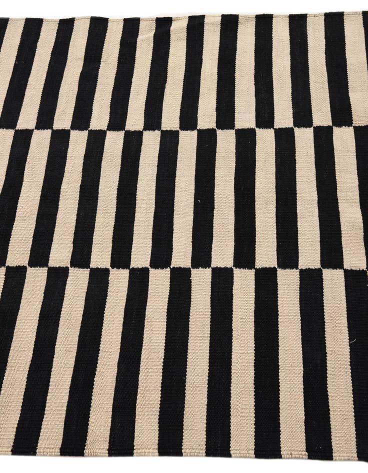 Detail image of  3' 5 x 4' 9  Hand Woven Kilim Modern Wool Rug