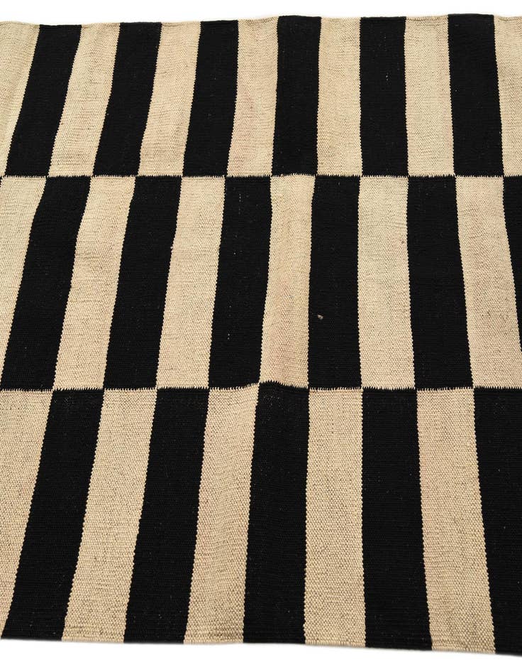 Detail image of  3' 4 x 4' 9  Hand Woven Kilim Modern Wool Rug