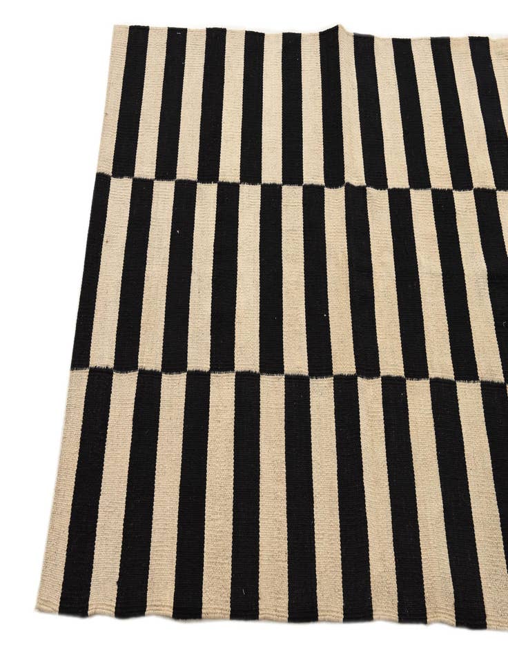 Detail image of  3' 4 x 4' 10  Hand Woven Kilim Modern Wool Rug