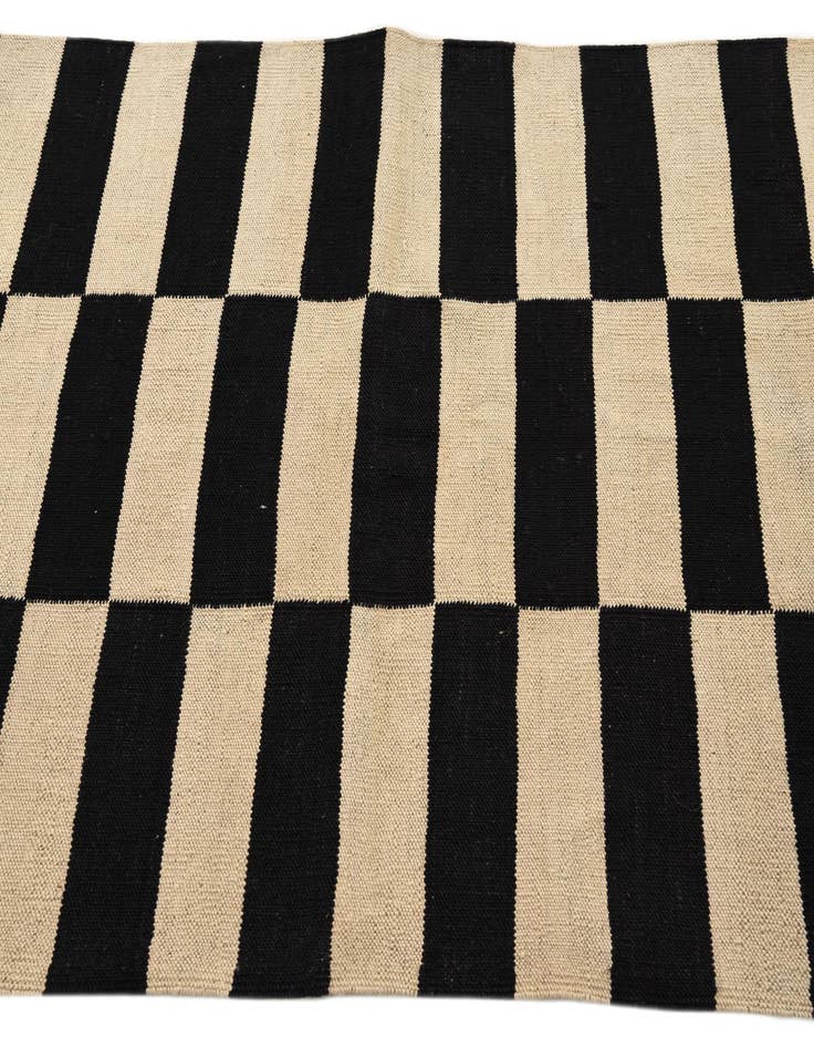 Detail image of  3' 4 x 4' 10  Hand Woven Kilim Modern Wool Rug