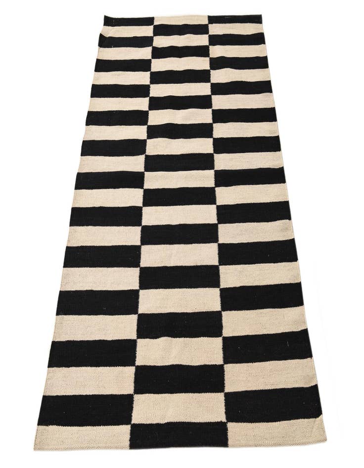 Detail image of  3' 3 x 4' 10  Hand Woven Kilim Modern Wool Rug