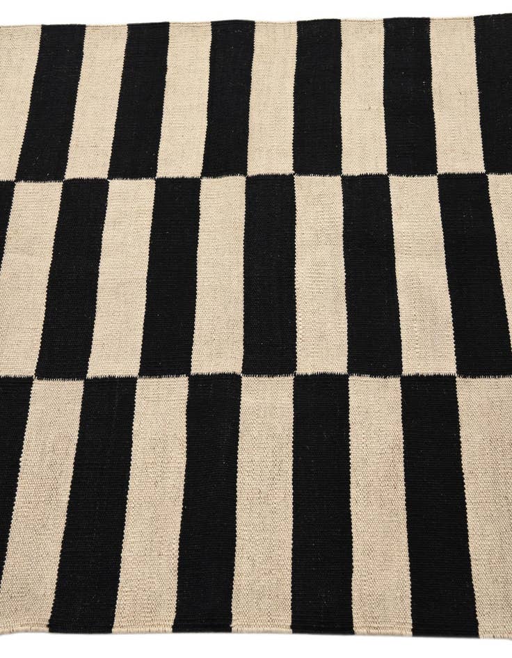 Detail image of  3' 3 x 4' 10  Hand Woven Kilim Modern Wool Rug