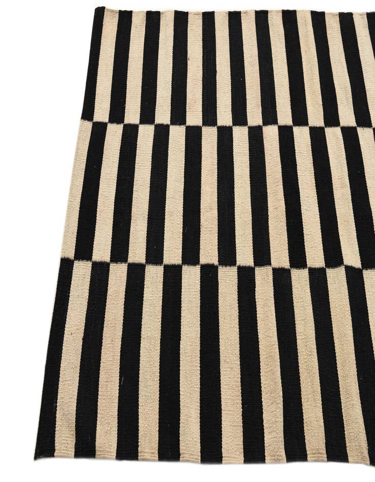 Detail image of  3' 4 x 4' 8  Hand Woven Kilim Modern Wool Rug