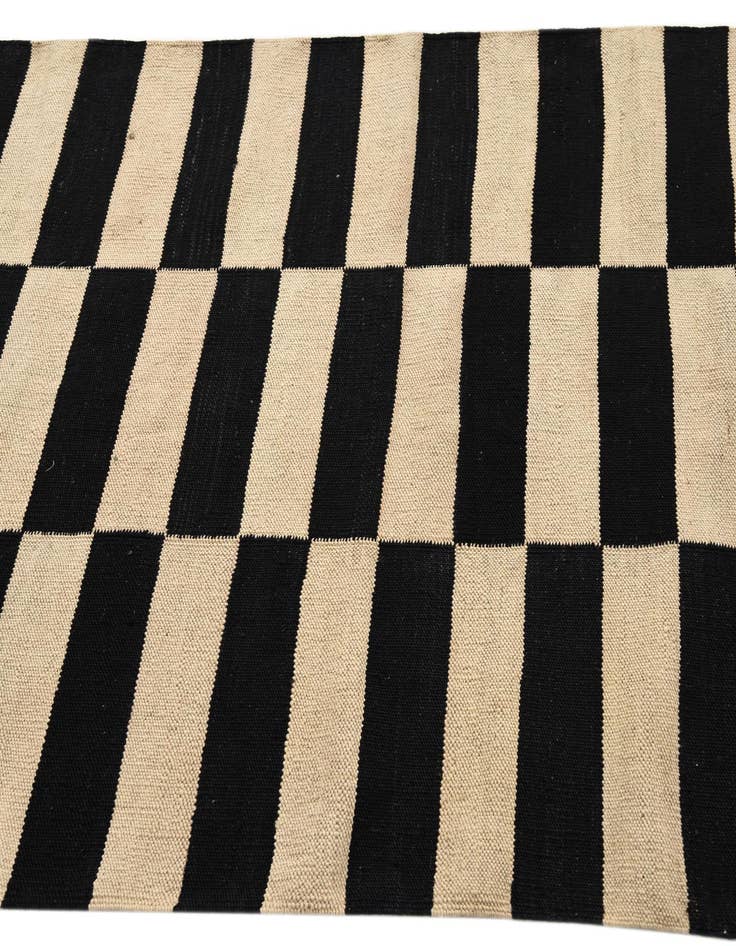 Detail image of  3' 4 x 4' 8  Hand Woven Kilim Modern Wool Rug