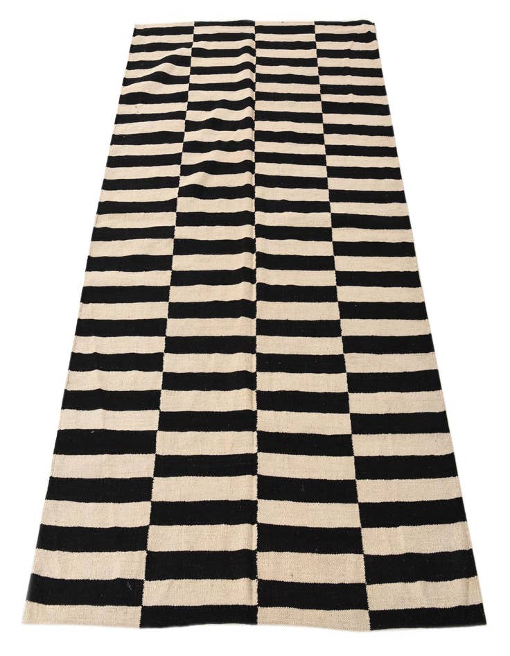 Detail image of  4' 11 x 6' 4  Hand Woven Kilim Modern Wool Rug