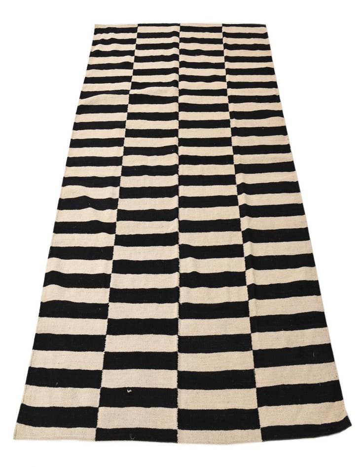 Detail image of  5' x 6' 4  Hand Woven Kilim Modern Wool Rug