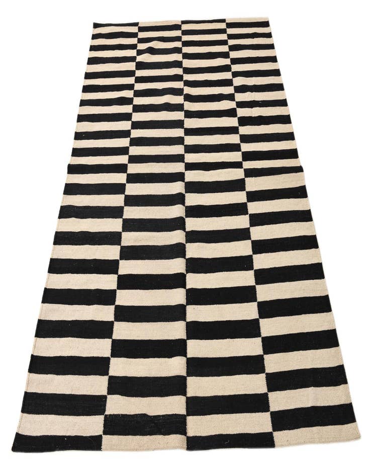 Detail image of  5' x 6' 5  Hand Woven Kilim Modern Wool Rug