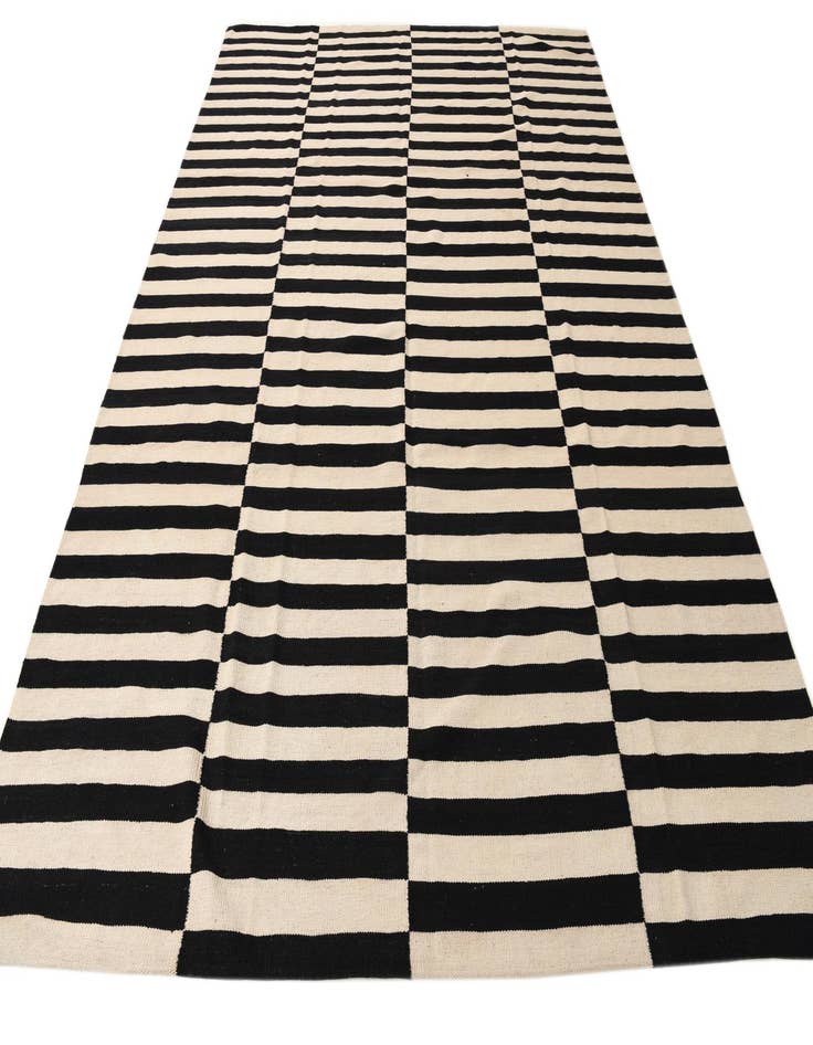 Detail image of  8' 1 x 11' 2  Hand Woven Kilim Modern Wool Rug