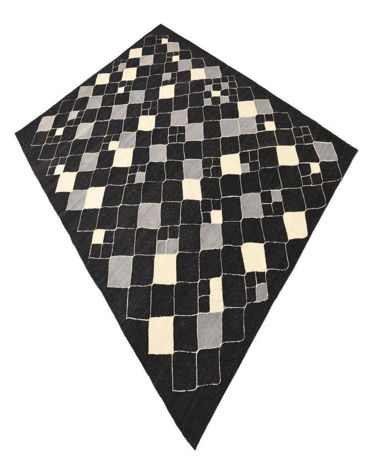 Detail image of  6' 2 x 7' 10  Hand Woven Kilim Modern Wool Rug