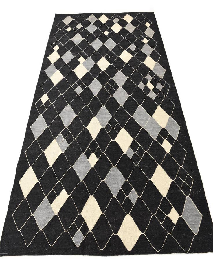 Detail image of  6' 2 x 7' 10  Hand Woven Kilim Modern Wool Rug