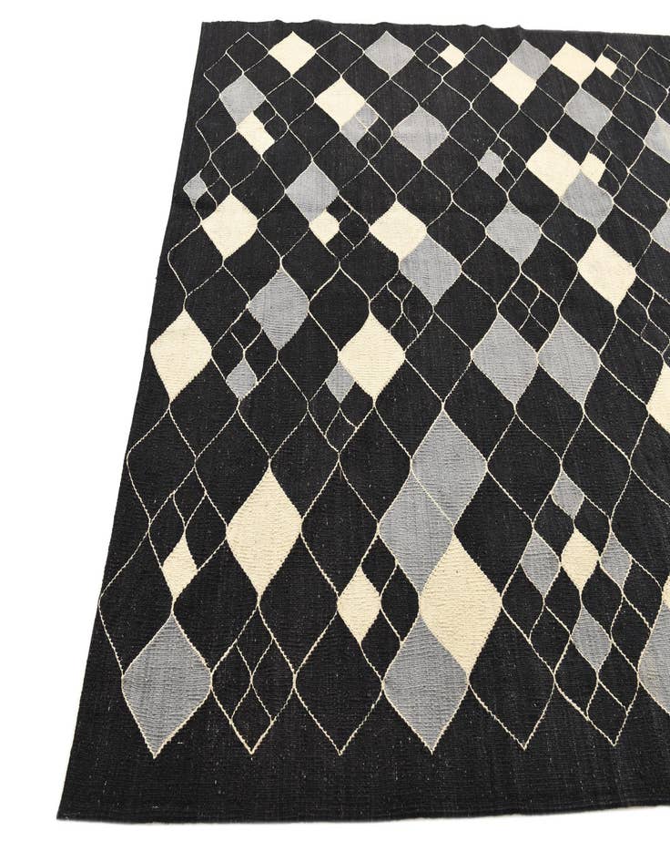 Detail image of  6' 2 x 7' 10  Hand Woven Kilim Modern Wool Rug