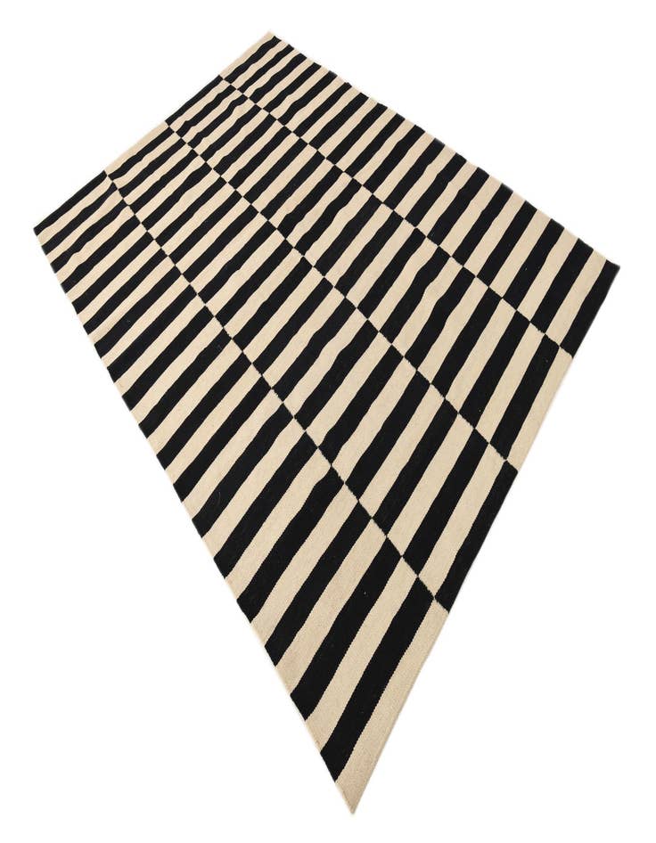 Detail image of  5' 8 x 7' 11  Hand Woven Kilim Modern Wool Rug